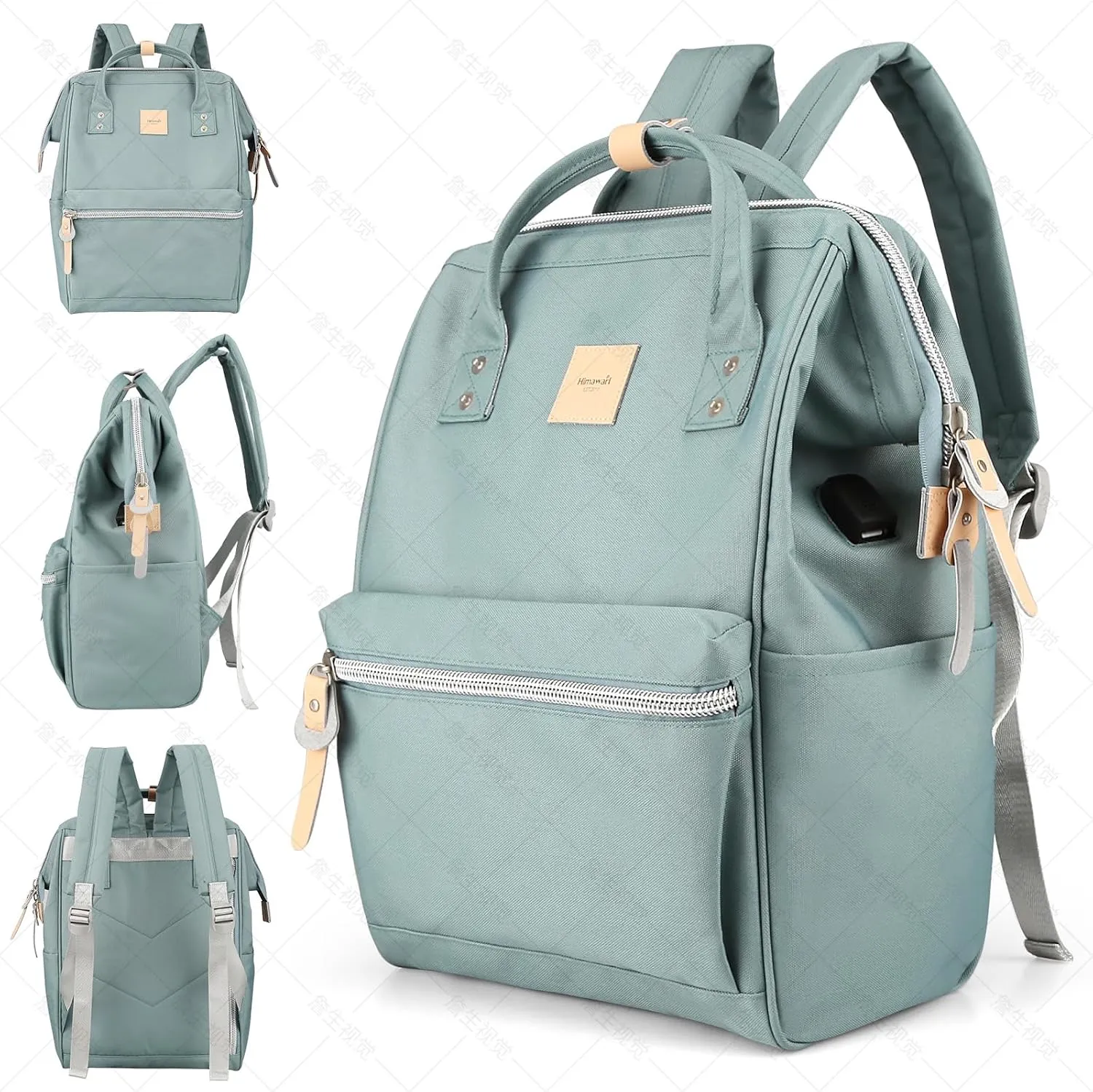 Himawari Laptop Backpack for Women & Men - Travel Backpack With USB Charging Port, Water Resistant, College & School Bag