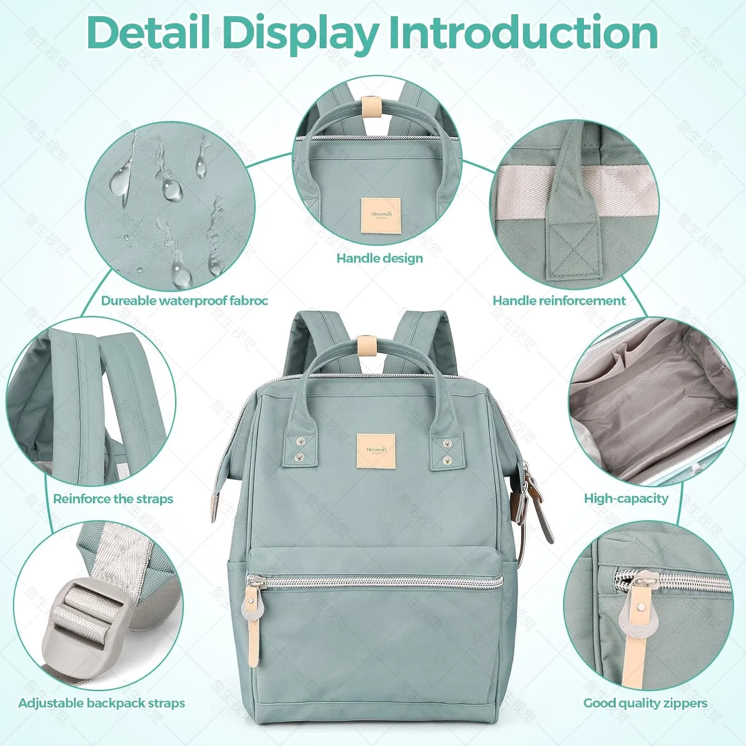 Himawari Laptop Backpack for Women & Men - Travel Backpack With USB Charging Port, Water Resistant, College & School Bag
