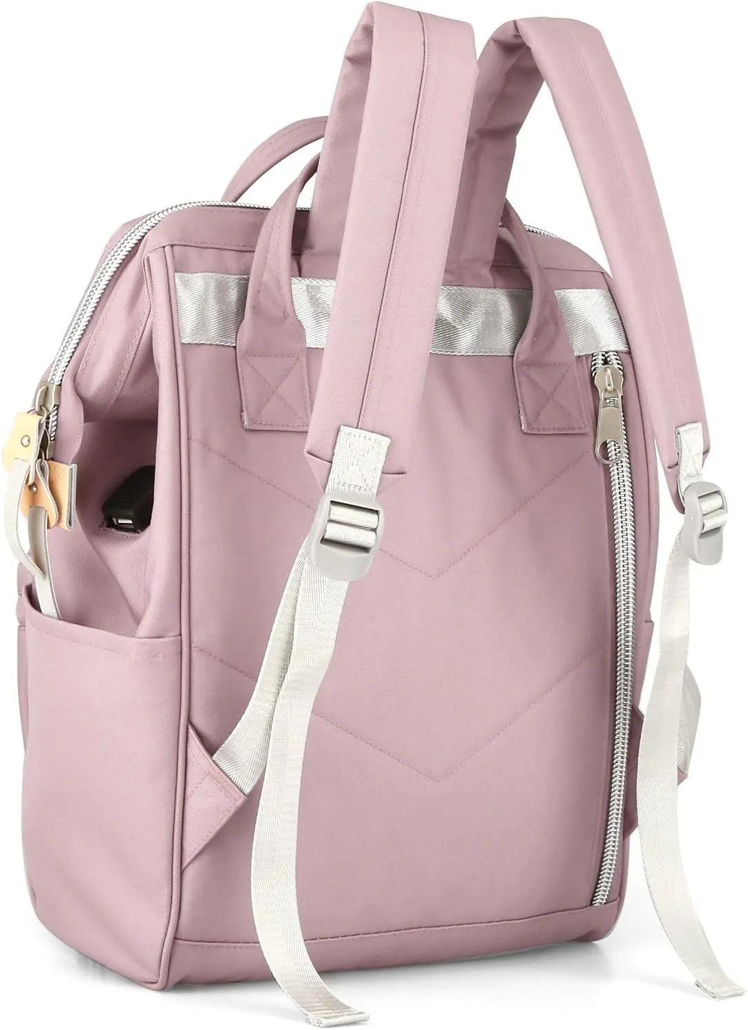 Himawari Laptop Backpack, Stylish Eco-Friendly Canvas, 11"x16"x6.3", Large Capacity, Multi-Functional with USB Port, Padded Back Panel, Adjustable Shoulder Straps