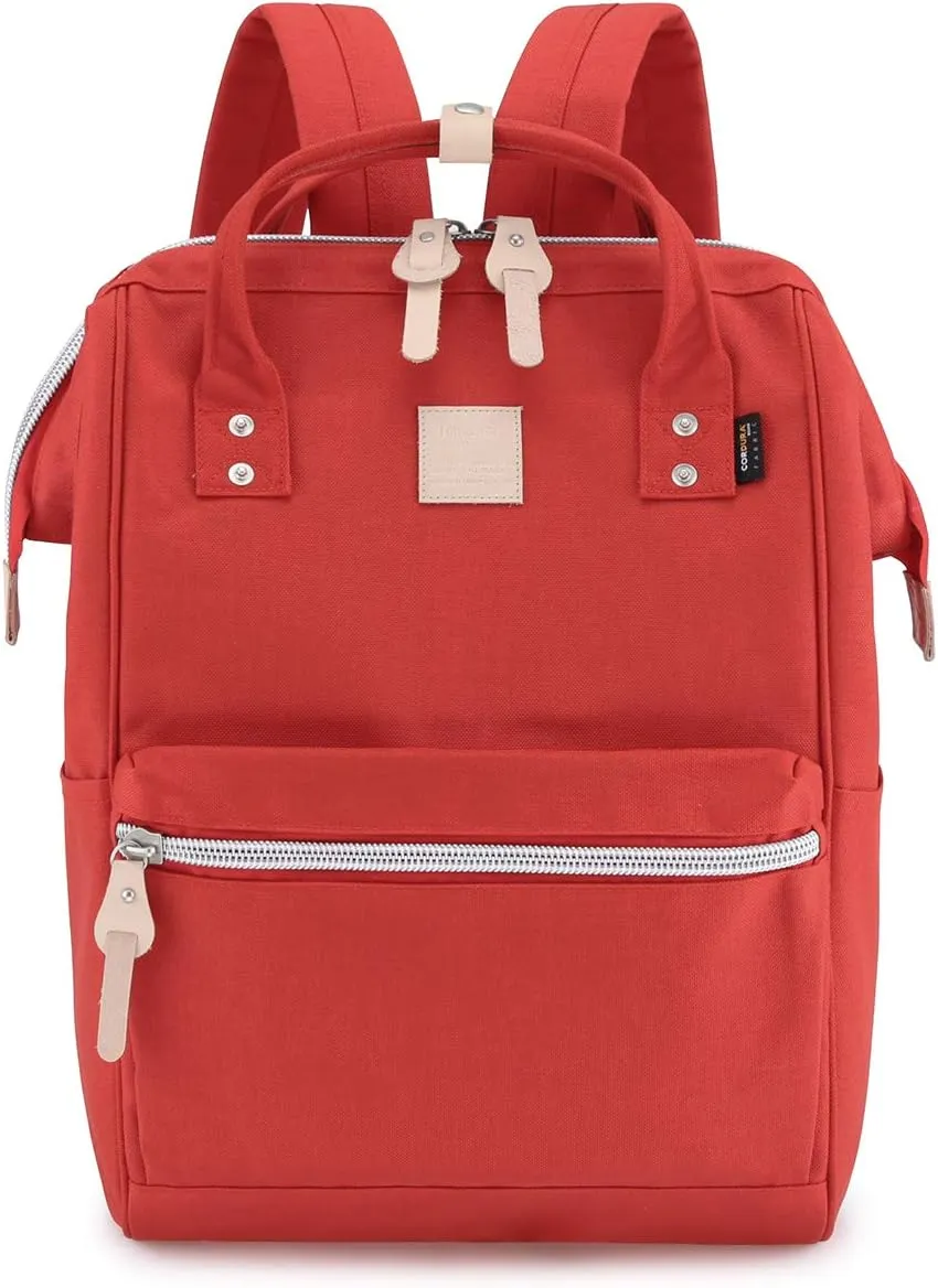 Himawari Large Travel Backpack with Laptop Compartment 17 Inch Roomy Doctor Bag College backpack for Women&Men-Not include USB Port (1882-Red&plus)