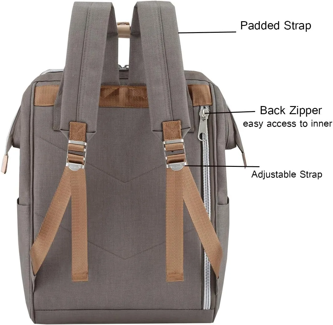 himawari Large Travel Backpack with Laptop Compartment 17 Inch Roomy Doctor Bag College backpack for Women&Men-Not include USB Port（1882-Grey）