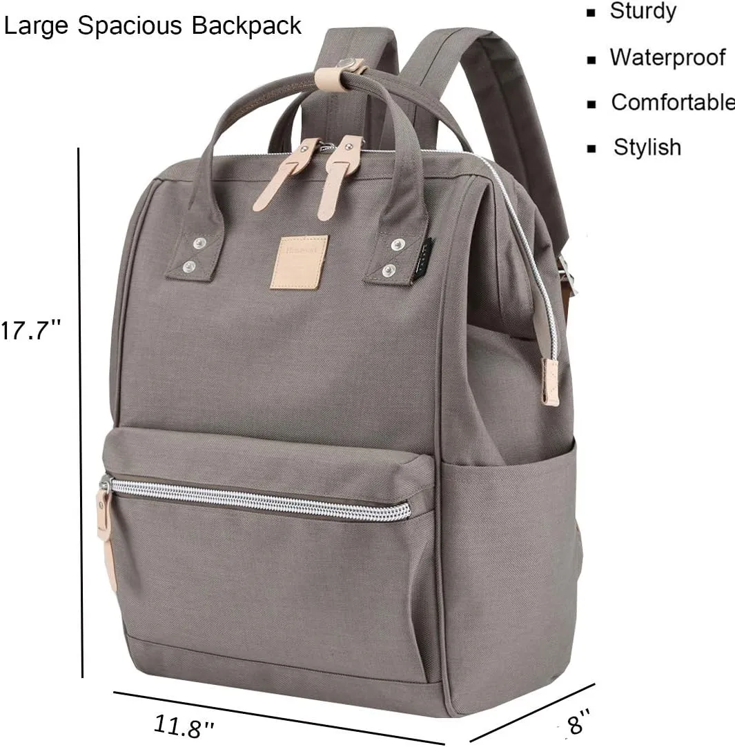 himawari Large Travel Backpack with Laptop Compartment 17 Inch Roomy Doctor Bag College backpack for Women&Men-Not include USB Port（1882-Grey）