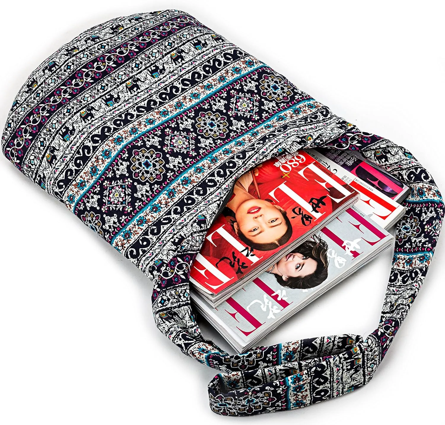 Hippie Crossbody Bag Thai Top Zip Hobo Sling Bag Handmade Hipster Messenger Bag