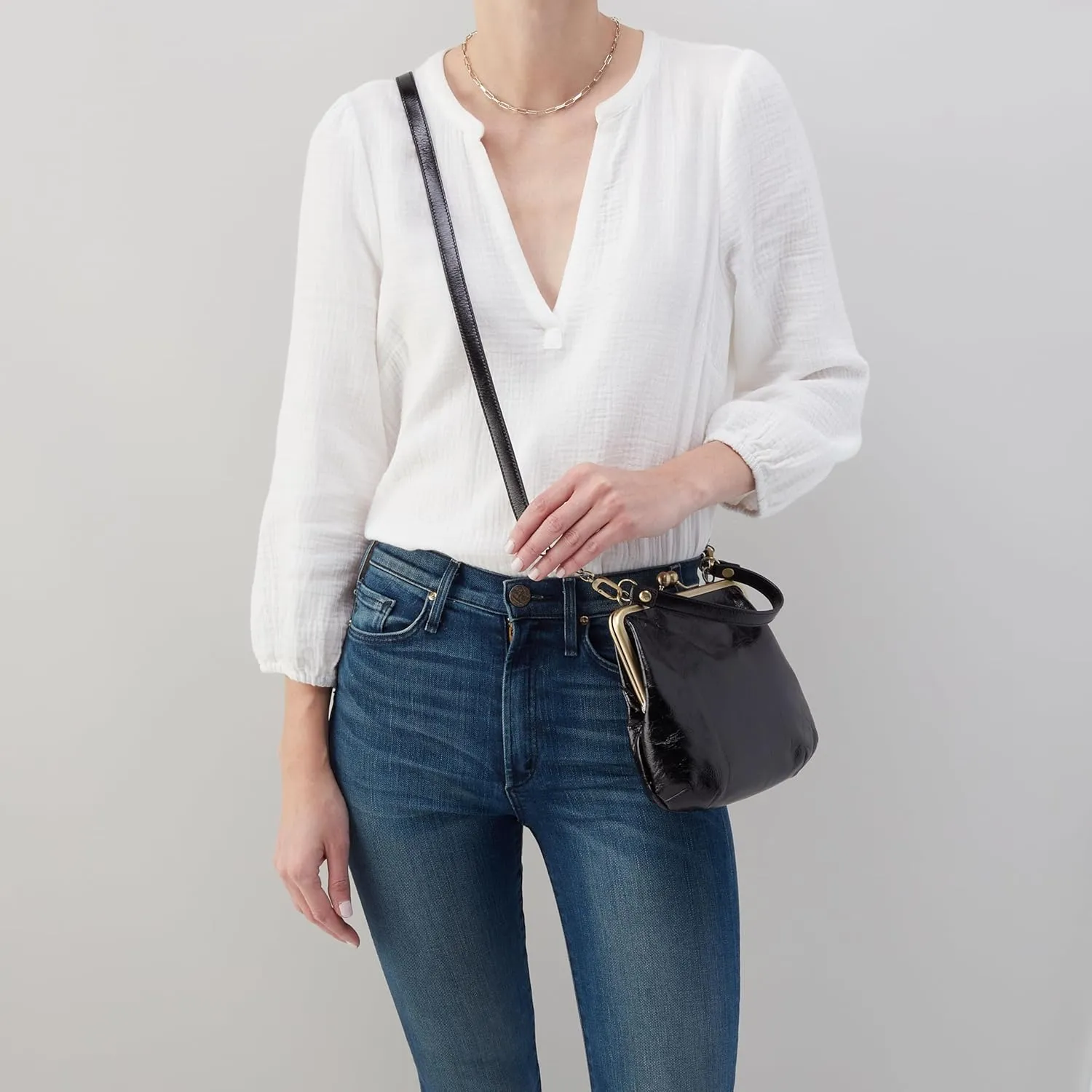 HOBO Alba Leather Crossbody Bag for Women with Vintage Design