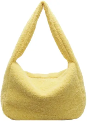 Hobo Bags for Women Fuzzy Bag Slouchy Bag Large Capacity Tote Bag Casual Trendy Bag Soft Shoulder Bag Commuter Tote