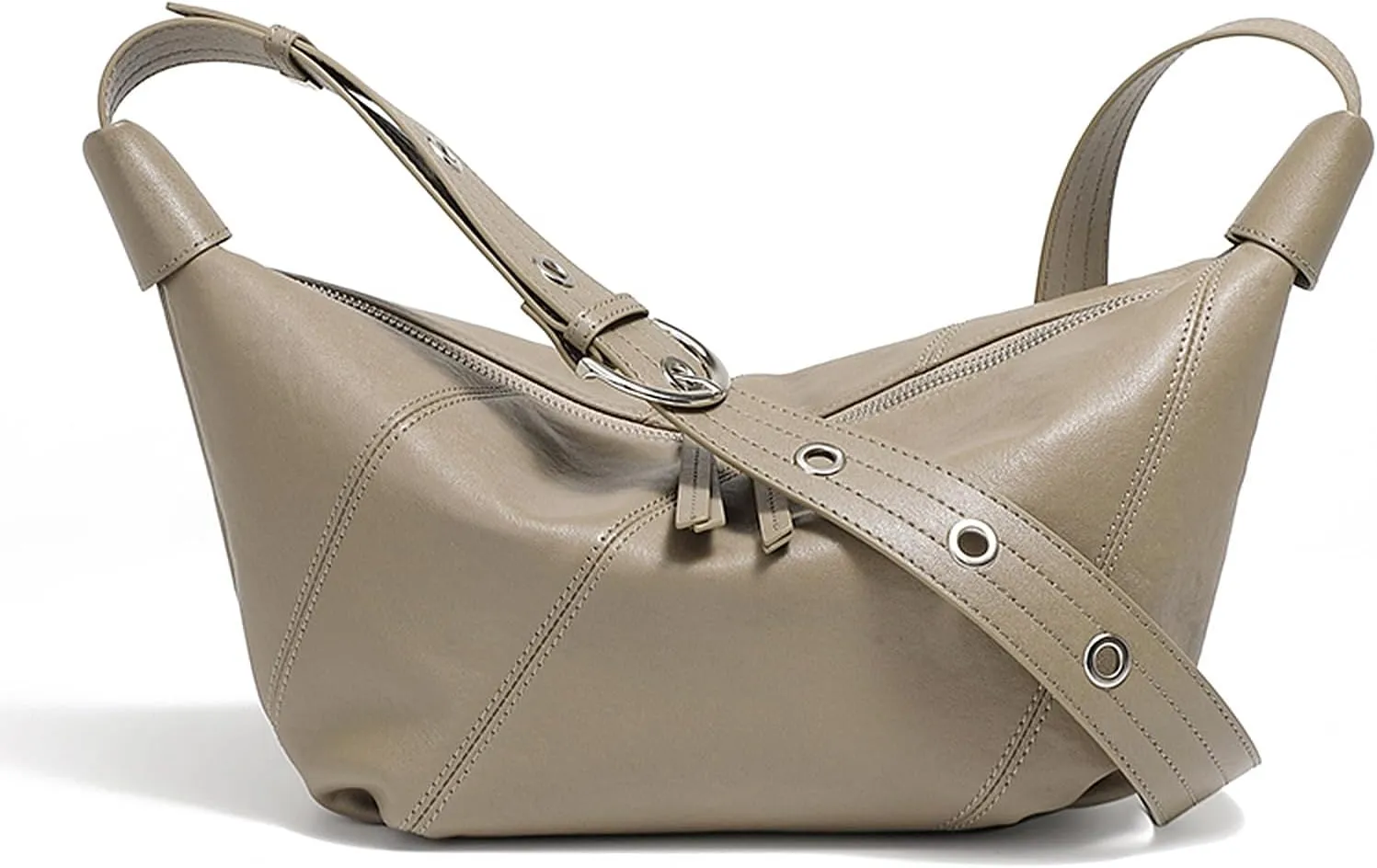 Hobo Bags for Women, Genuine Leather Crossbody Bag for Women, Slouchy Fashion Shoulder Purses