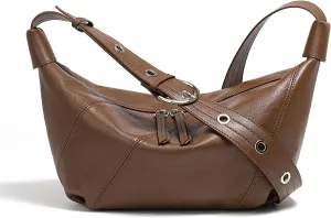 Hobo Bags for Women, Genuine Leather Crossbody Bag for Women, Slouchy Fashion Shoulder Purses