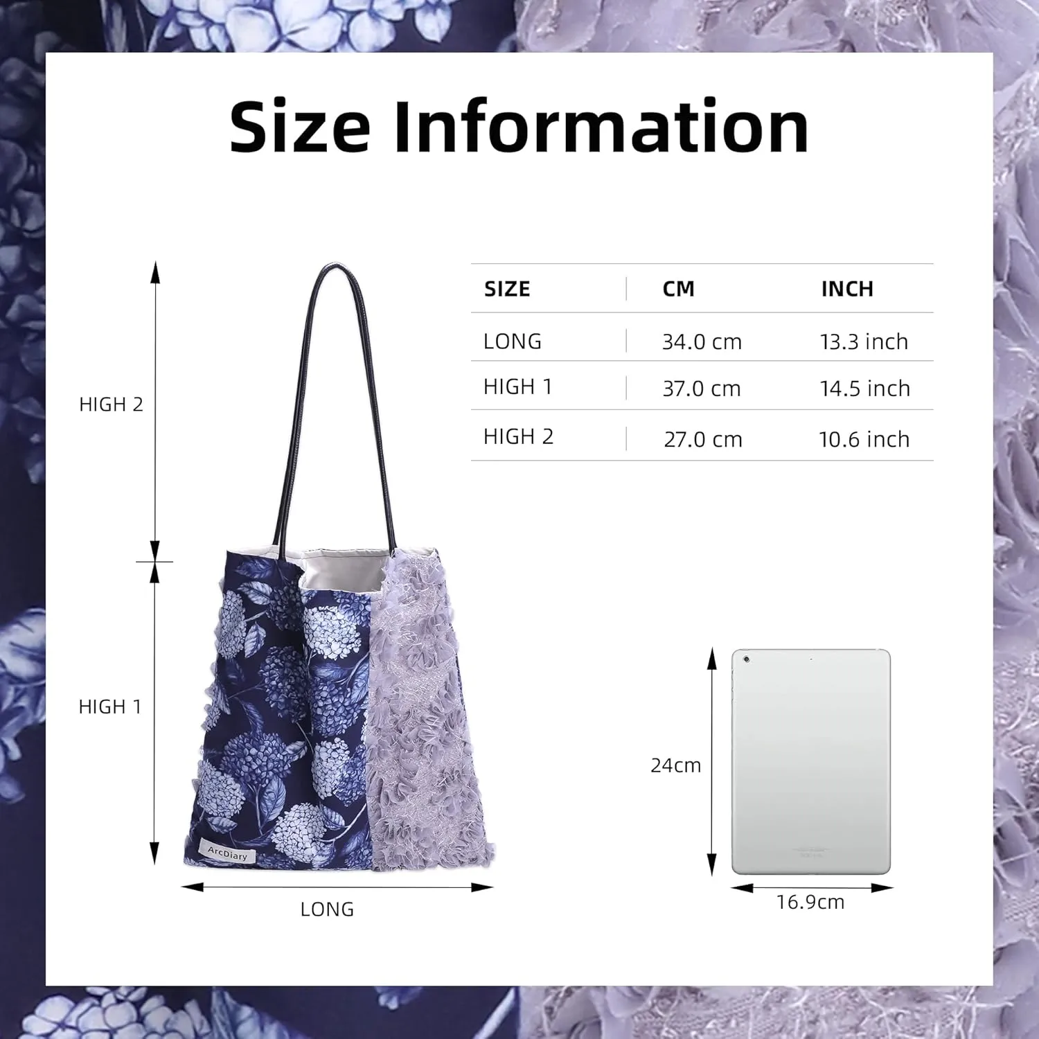 Hobo Bags for Women, Large Capacity Shoulder Tote with Inner Pockets