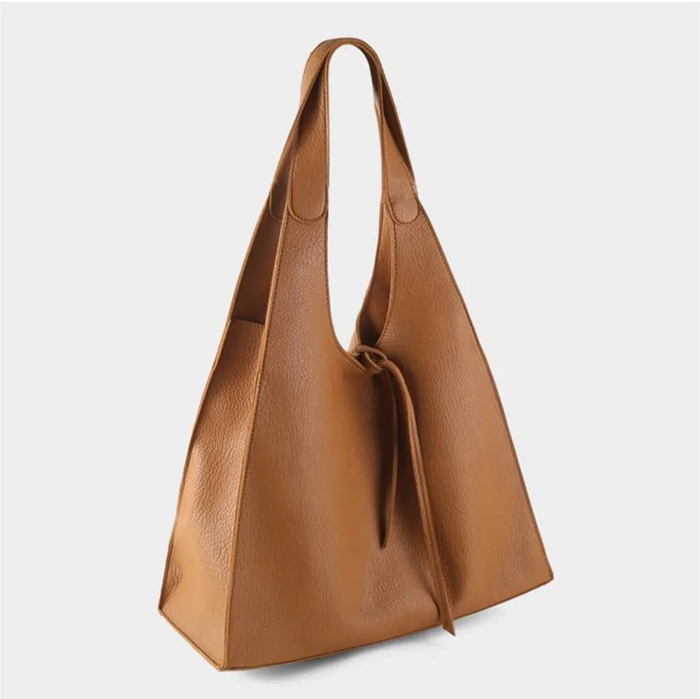 Hobo Bags for Women Soft Pu Leather Shoulder Handbag Slouchy Tote Purses Stylish Triangle Shaped Bag for Work