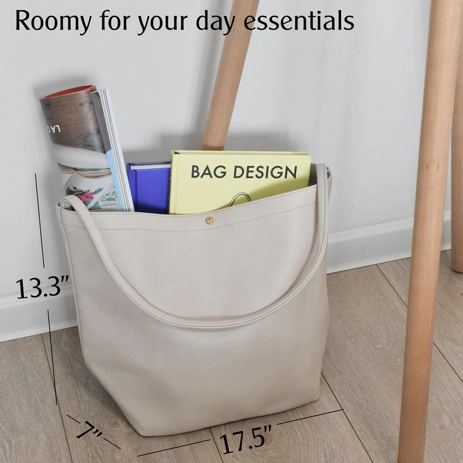 Hobo Bags for Women Vegan Leather Bucket Bags Minimalist Shoulder Handbag