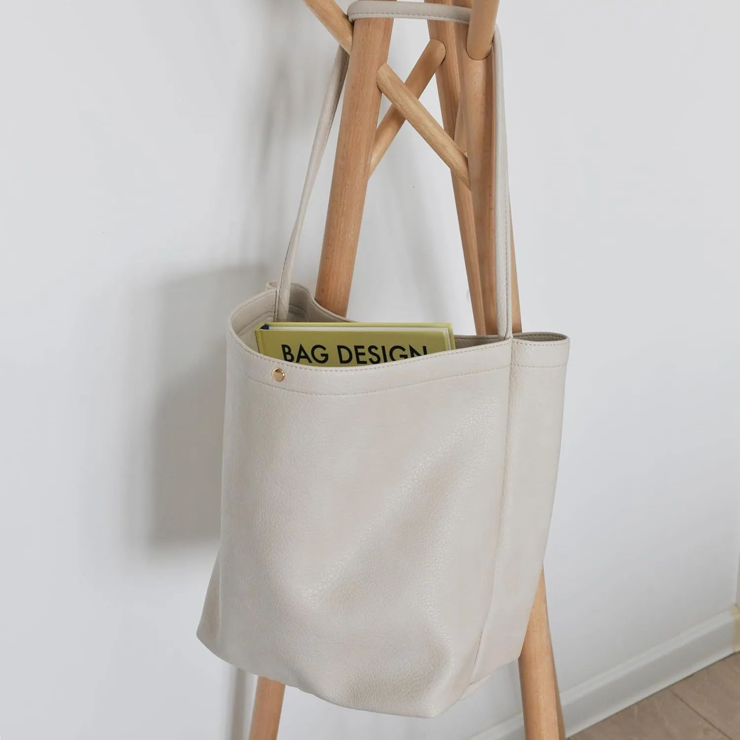 Hobo Bags for Women Vegan Leather Bucket Bags Minimalist Shoulder Handbag