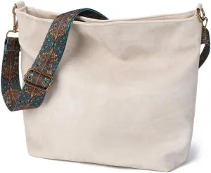 Hobo Bags for Women - Vegan Leather Slouchy Crossbody Bucket Handbags, Shoulder Purses for Work, Travel & Weekender