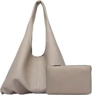 Hobo Bags Purses for Women Retro Soft Vegan Leather Slouchy Shoulder Bag Tote Clutch Handbags, with Coin Purse