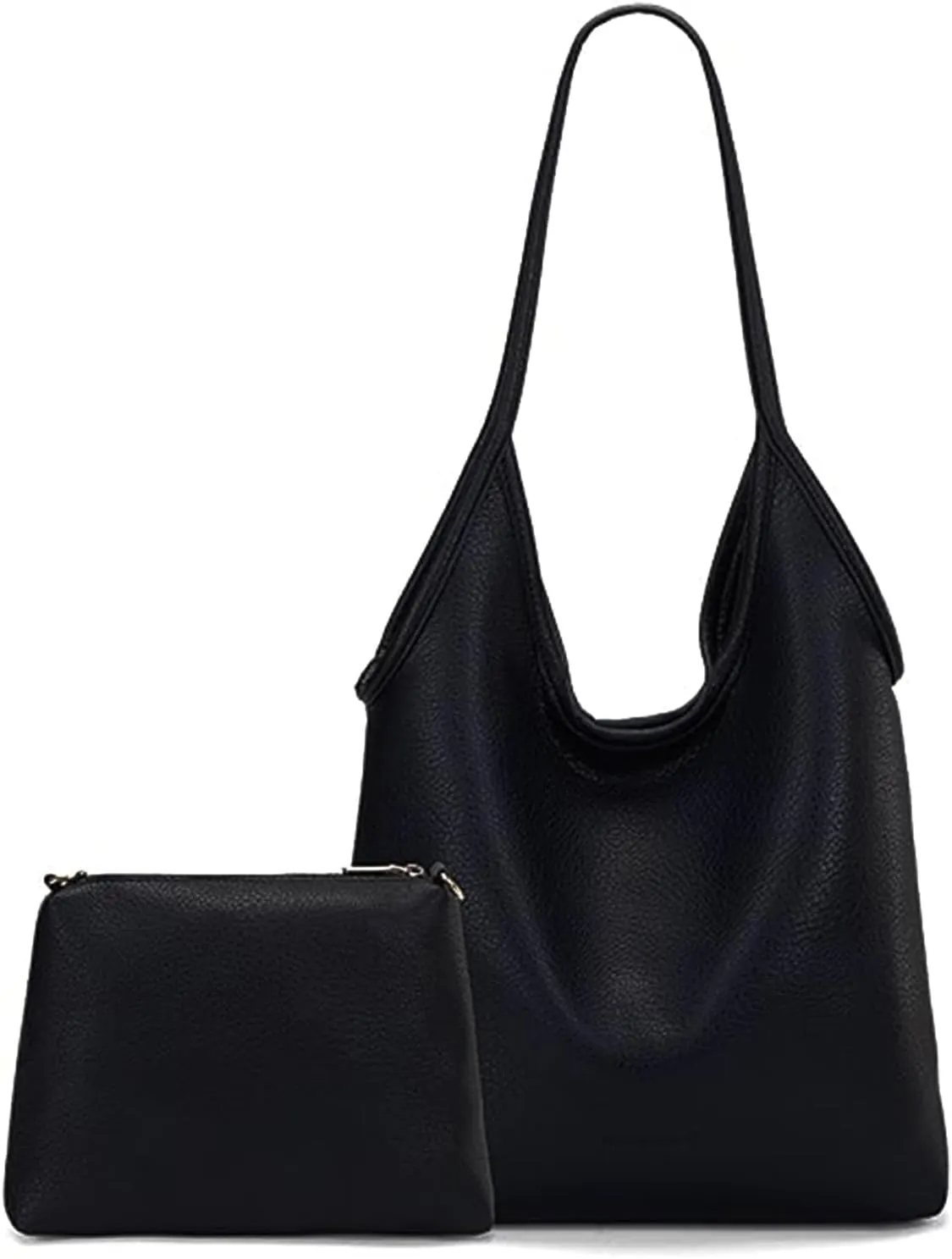 Hobo Bags Purses for Women Ultra Soft Foldable Slouchy Shoulder Bags Top Handle Handbags Bucket Bag, with Coin Purse