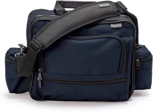 Hopkins Medical Products Mark V Shoulder Bag, HIPAA Compliant Lockable Zippers for Security, Adjustable Straps and Reinforced Bottom, Fold-Down Compartment for Easy Access, 13x11.25x7.5 inch, Navy