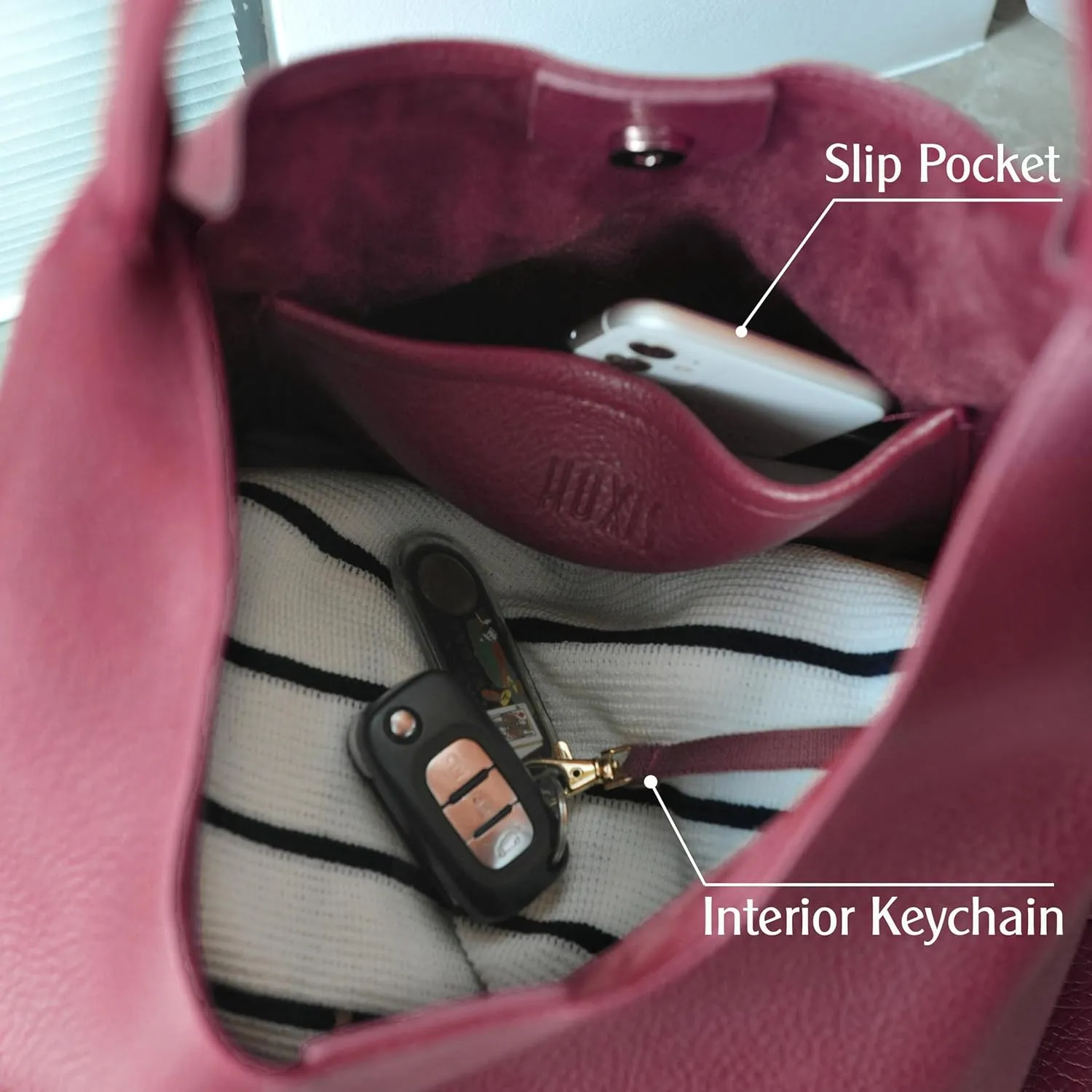 HOXIS Hobo Bags for Women Soft Vegan Leather Shoulder Handbag Slouchy Tote Purses