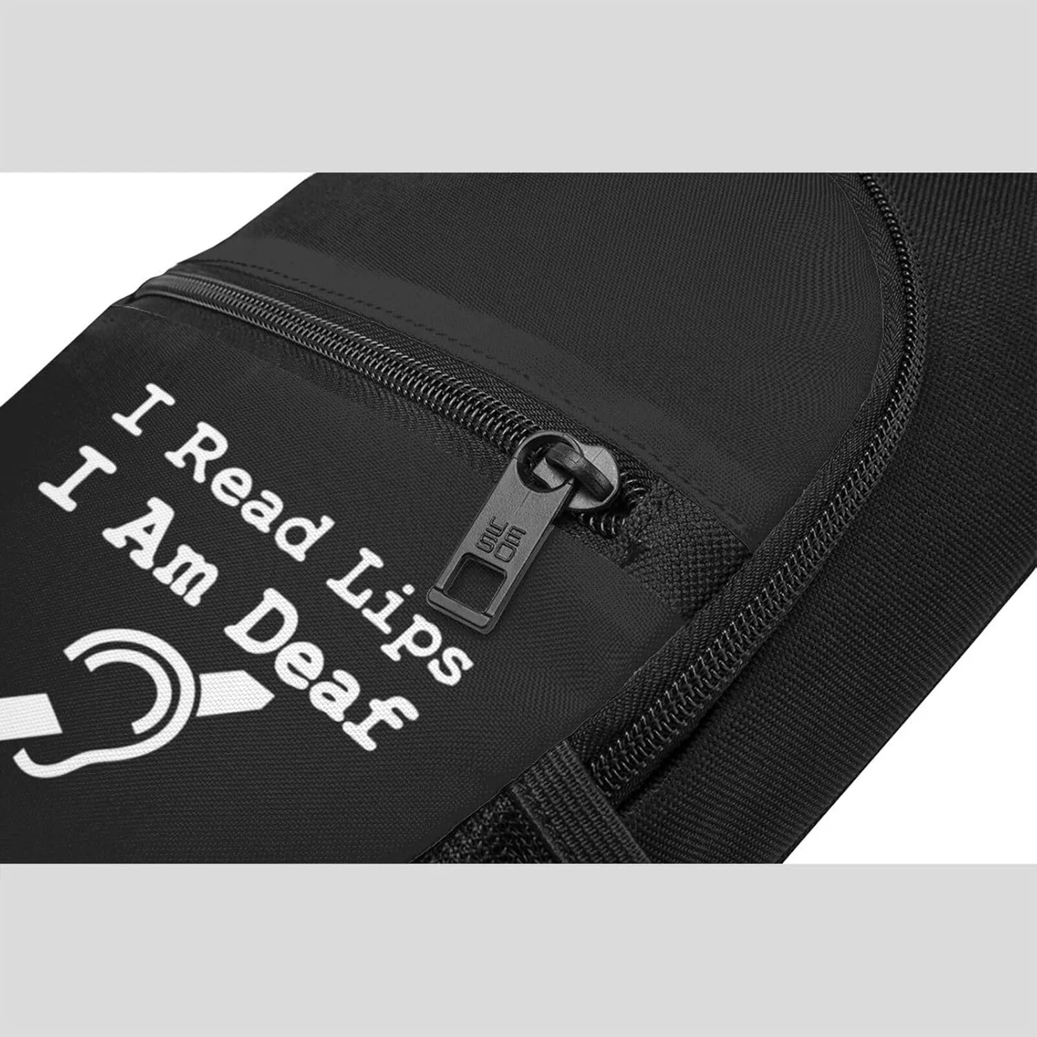 I Am Deaf I Read Lips Sling Bag Crossbody Backpack Shoulder Casual Daypack Bags for Men Women