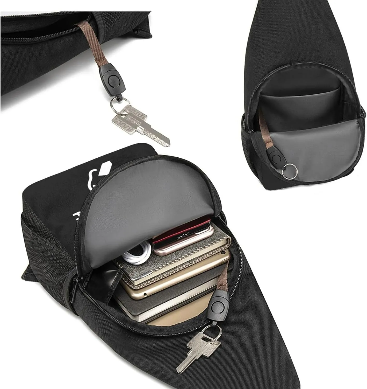 I Am Deaf I Read Lips Sling Bag Crossbody Backpack Shoulder Casual Daypack Bags for Men Women