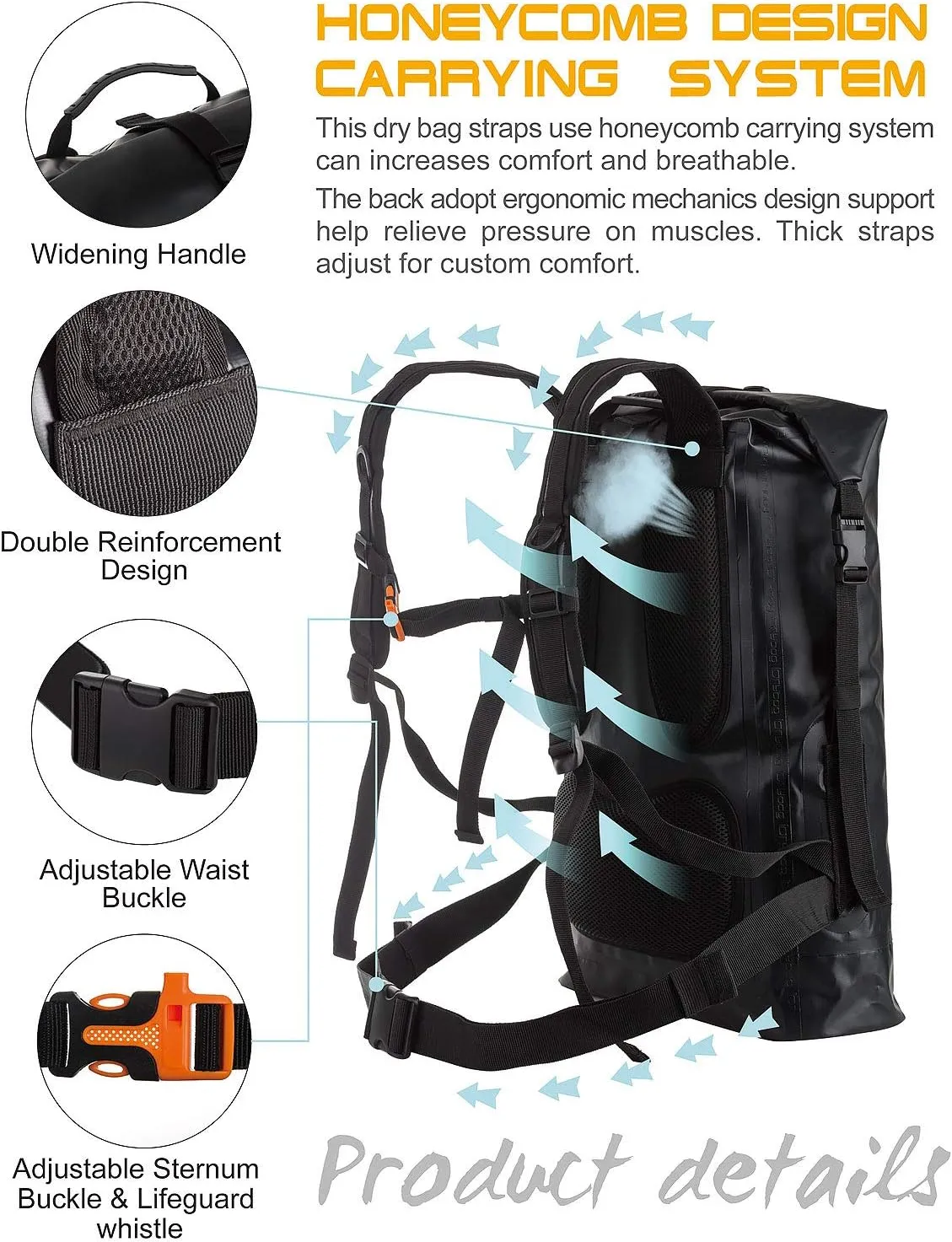 IDRYBAG Waterproof Backpack for Men 20L/30L/40L, Floating Dry Bag Kayak, Dry Backpack Hiking