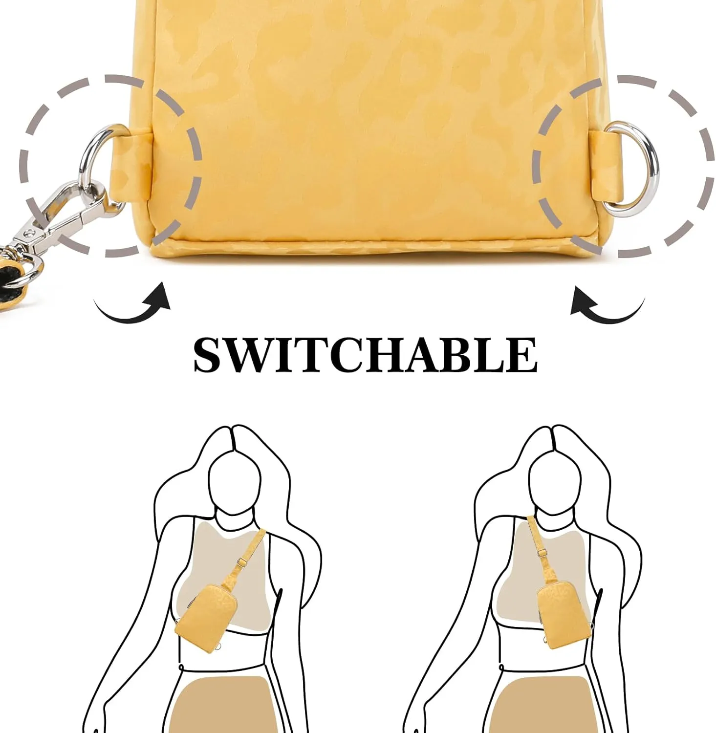 INICAT Nylon Small Crossbody Bags for Women 1L Sling Bag for Men Shoulder Bag Fanny Pack Travel Essentials