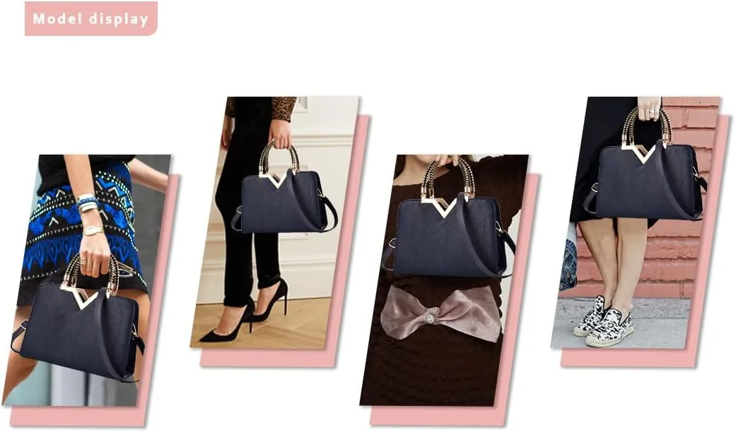 JHVYF Purses for Women Fashion Handbag Ladies Satchel Bags PU Leather Top Handle Shoulder Tote Bags