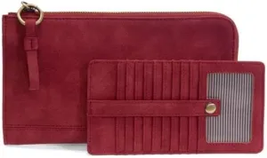 Joy Susan Women's Fashion Purse Faux Suede Karina Convertible Wristlet and Wallet -