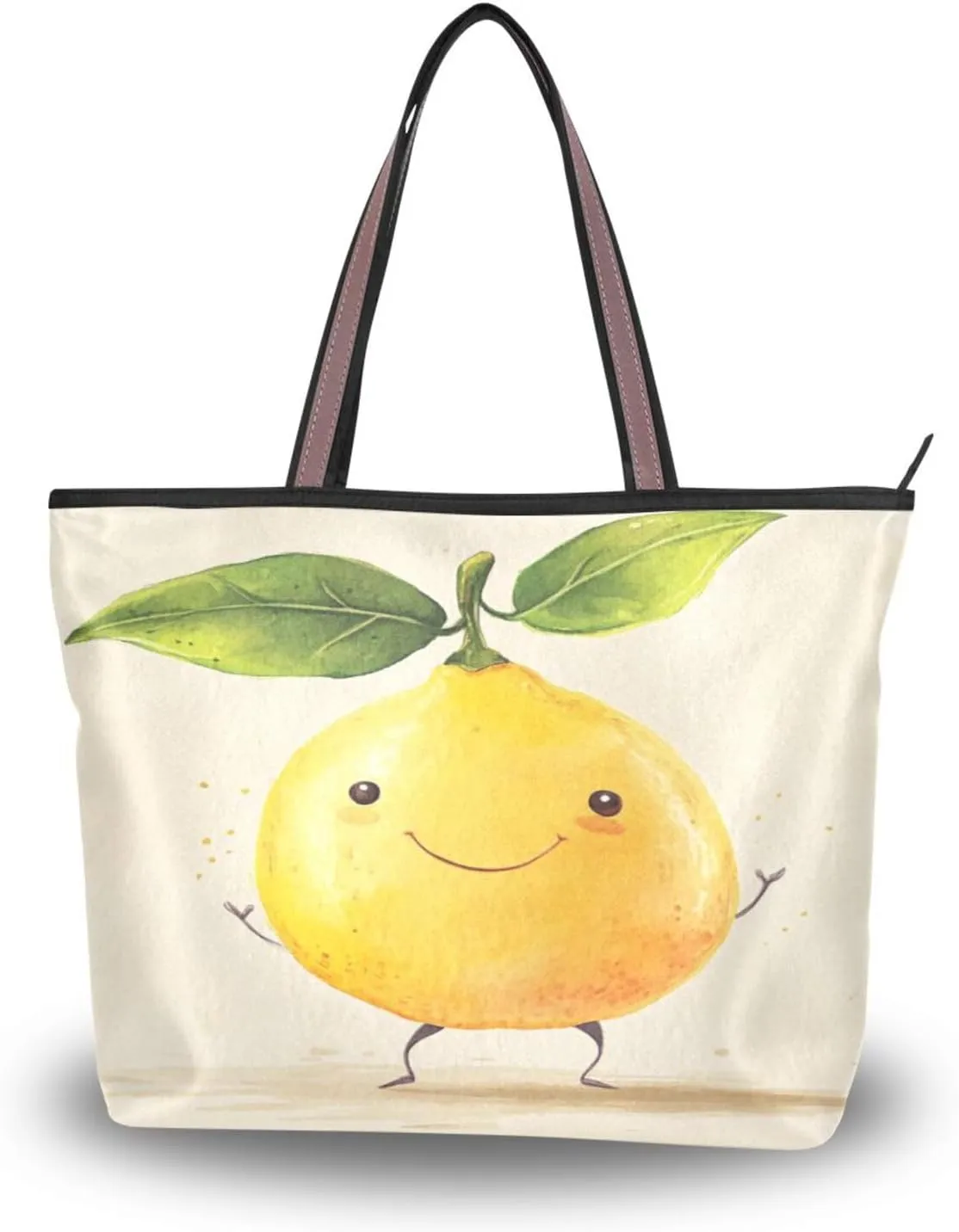 JSTEL Tote Bag for Women with Zipper,Polyester Tote Purse Holiday Tote Bag Work Handbag Women Gift
