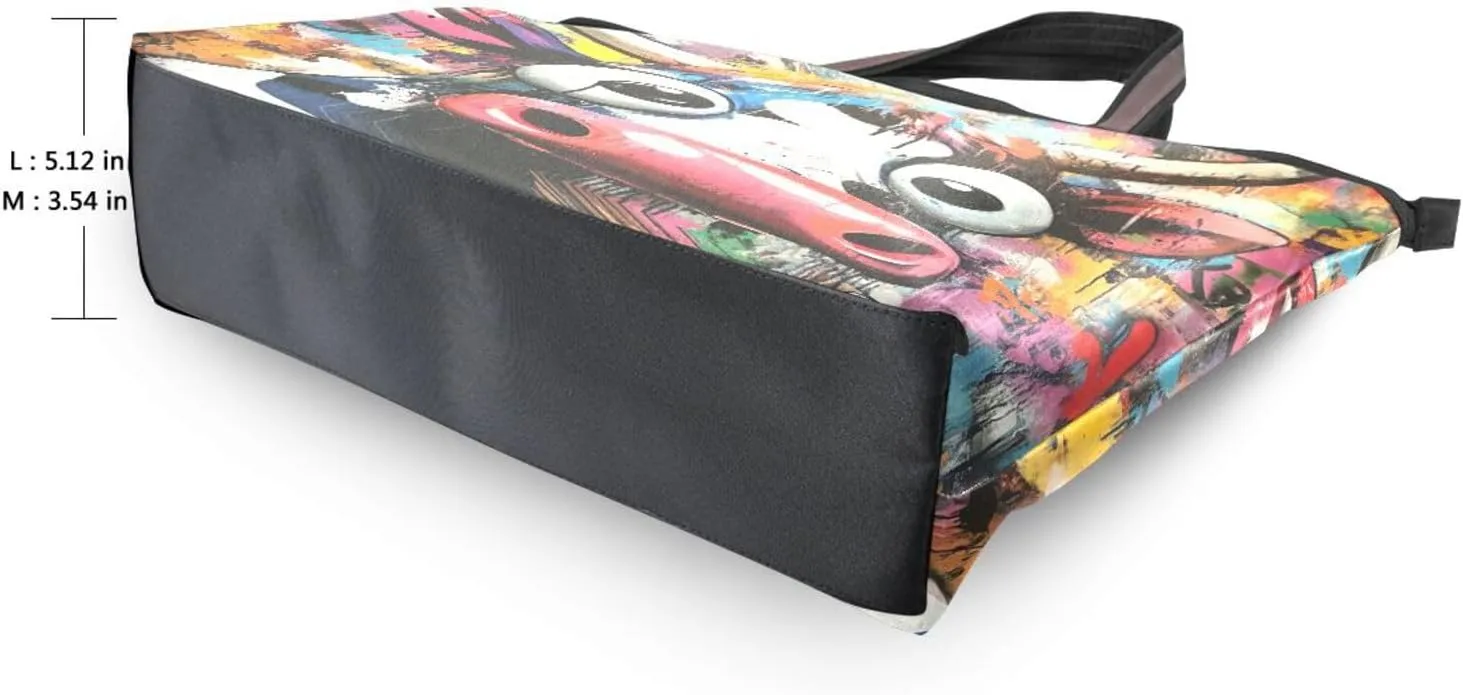 JSTEL Tote Bag for Women with Zipper,Polyester Tote Purse Holiday Tote Bag Work Handbag Women Gift