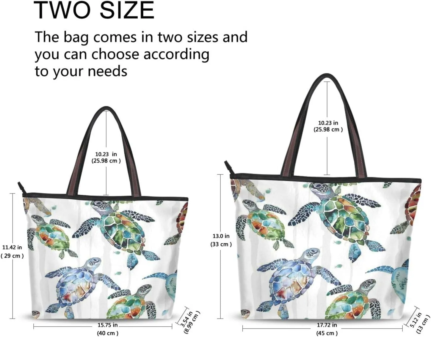 JSTEL Tote Bag for Women with Zipper,Polyester Tote Purse Holiday Tote Bag Work Handbag Women Gift