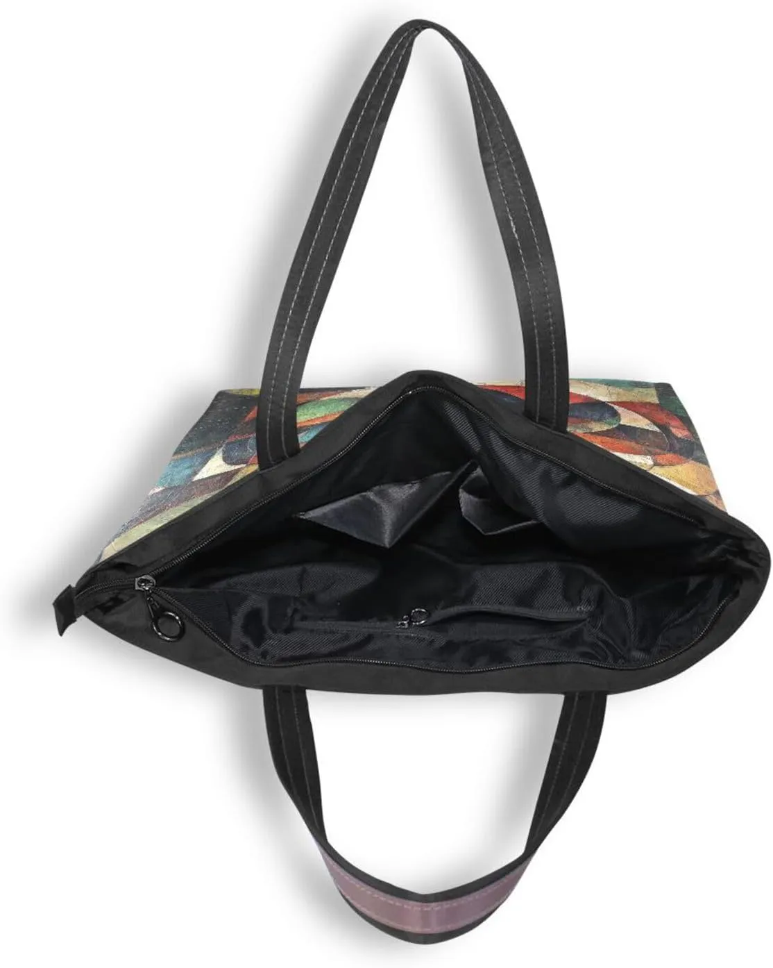 JSTEL Tote Bag for Women with Zipper,Polyester Tote Purse Holiday Tote Bag Work Handbag Women Gift