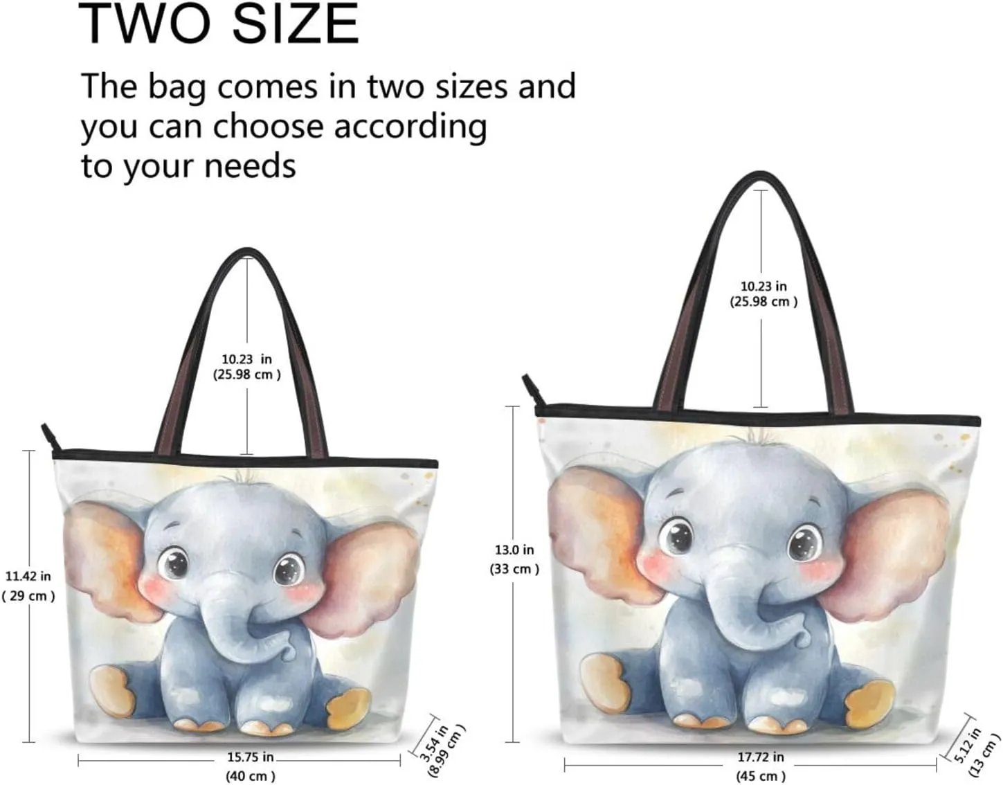 JSTEL Tote Bag for Women with Zipper,Polyester Tote Purse Holiday Tote Bag Work Handbag Women Gift