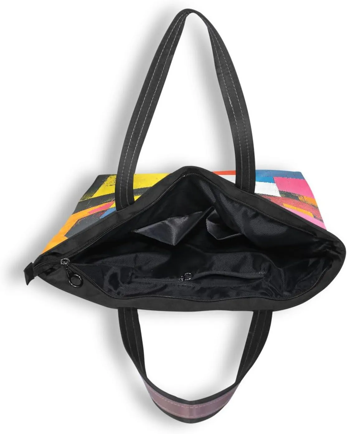 JSTEL Tote Bag for Women with Zipper,Polyester Tote Purse Holiday Tote Bag Work Handbag Women Gift