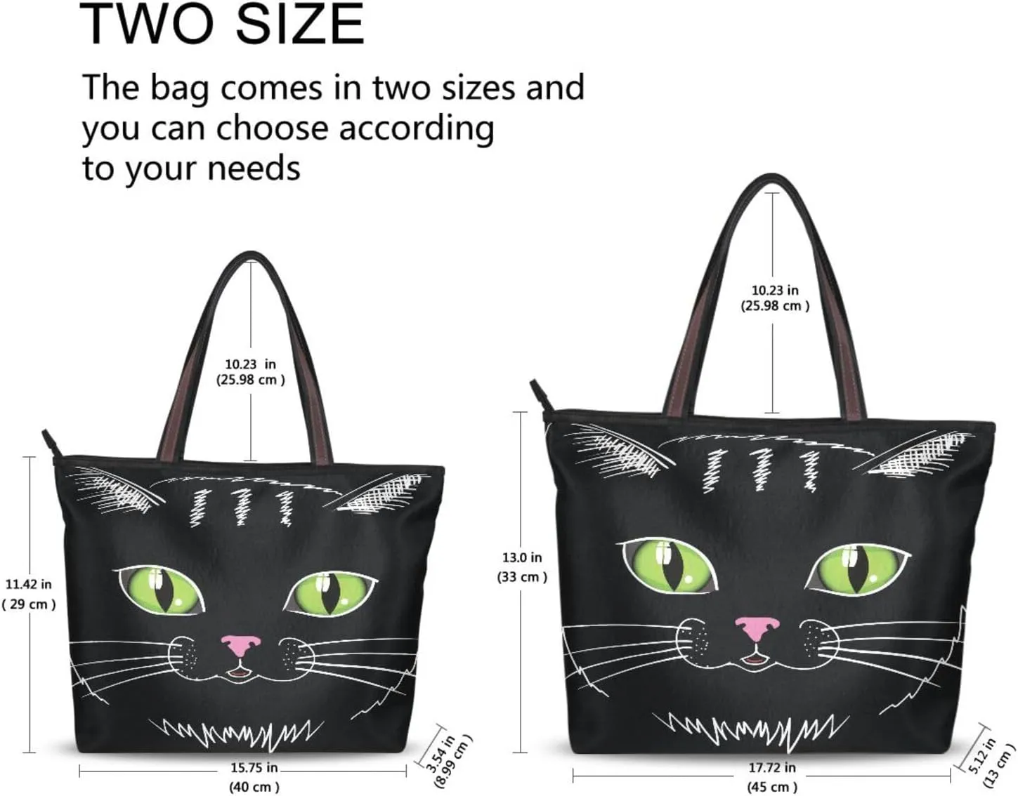 JSTEL Tote Bag for Women with Zipper,Polyester Tote Purse Holiday Tote Bag Work Handbag Women Gift
