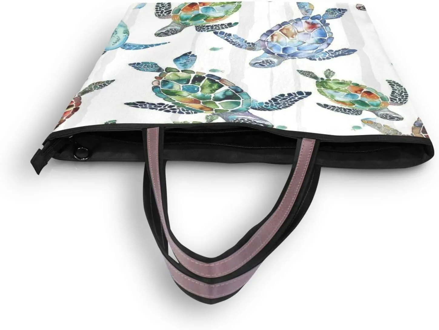 JSTEL Tote Bag for Women with Zipper,Polyester Tote Purse Holiday Tote Bag Work Handbag Women Gift
