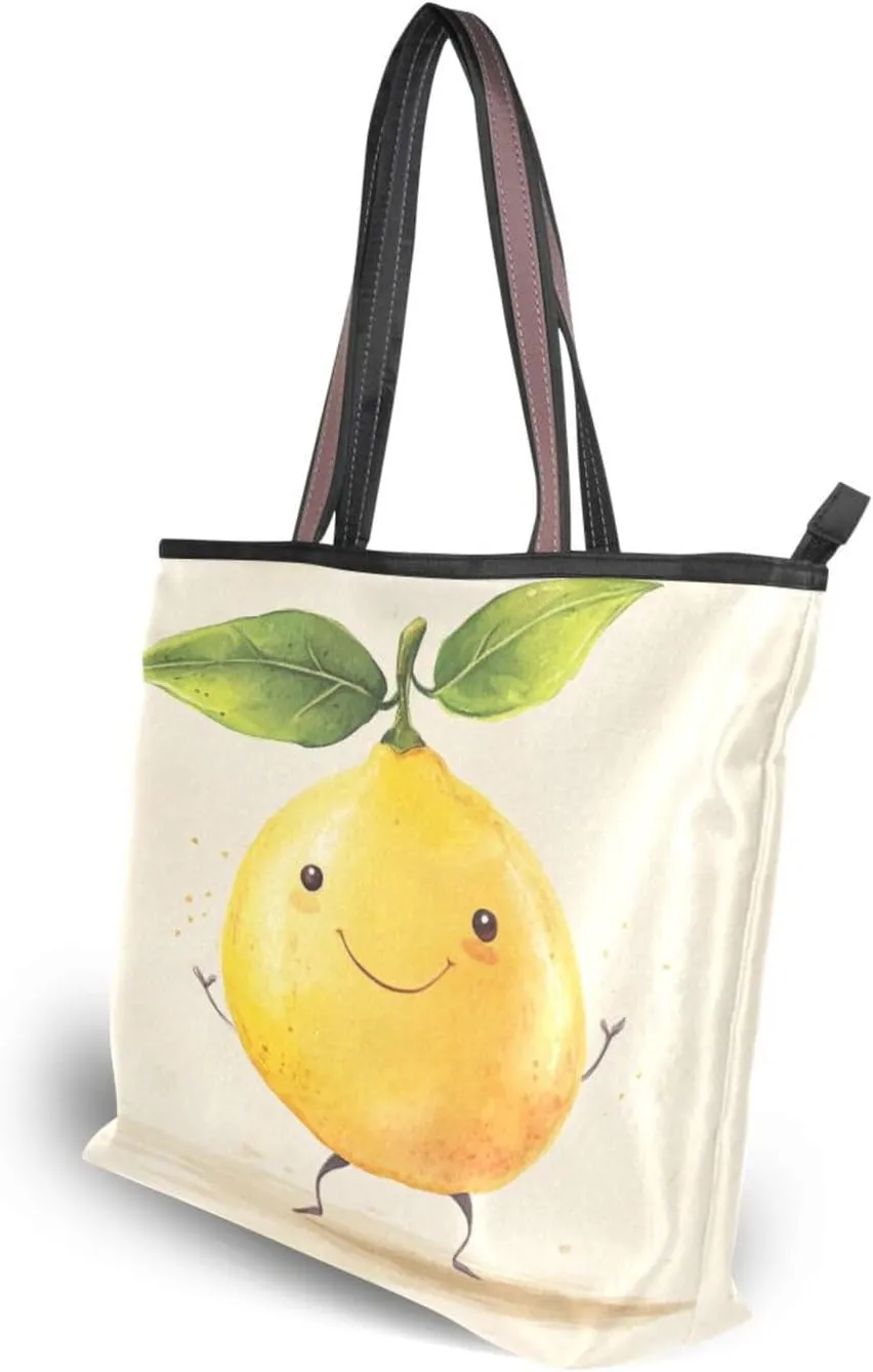 JSTEL Tote Bag for Women with Zipper,Polyester Tote Purse Holiday Tote Bag Work Handbag Women Gift