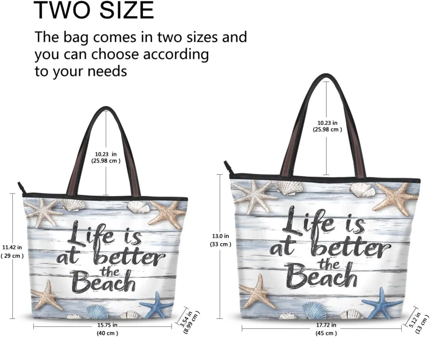 JSTEL Tote Bag for Women with Zipper,Polyester Tote Purse Holiday Tote Bag Work Handbag Women Gift
