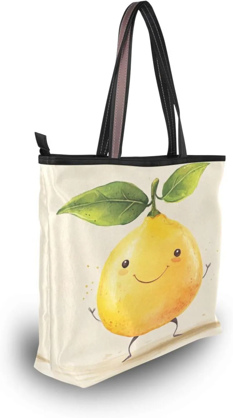JSTEL Tote Bag for Women with Zipper,Polyester Tote Purse Holiday Tote Bag Work Handbag Women Gift