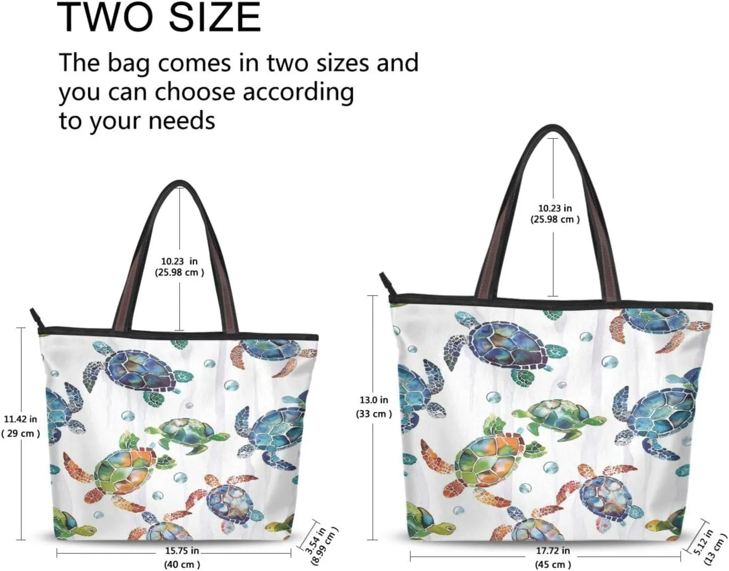 JSTEL Tote Bag for Women with Zipper,Polyester Tote Purse Holiday Tote Bag Work Handbag Women Gift