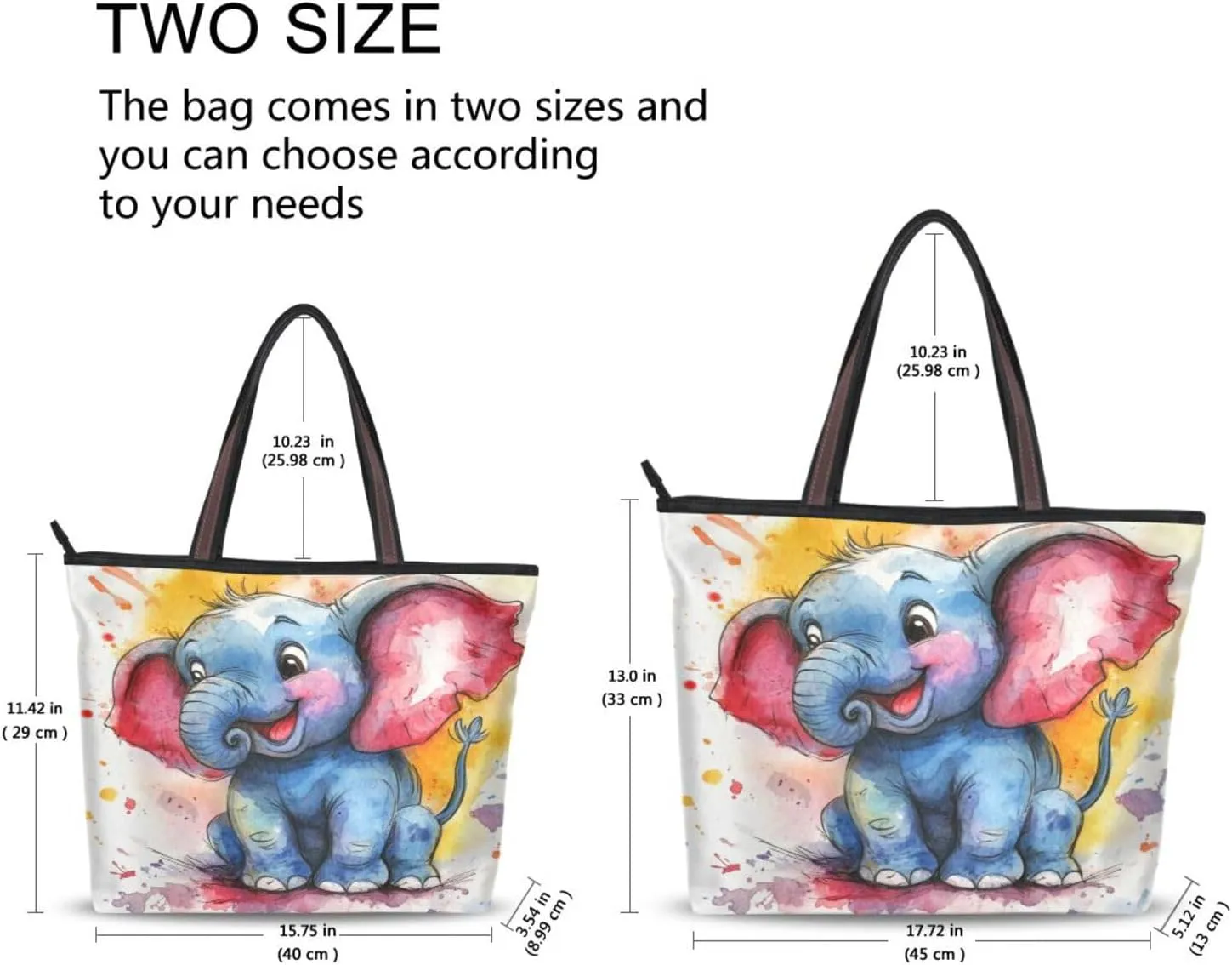 JSTEL Tote Bag for Women with Zipper,Polyester Tote Purse Holiday Tote Bag Work Handbag Women Gift