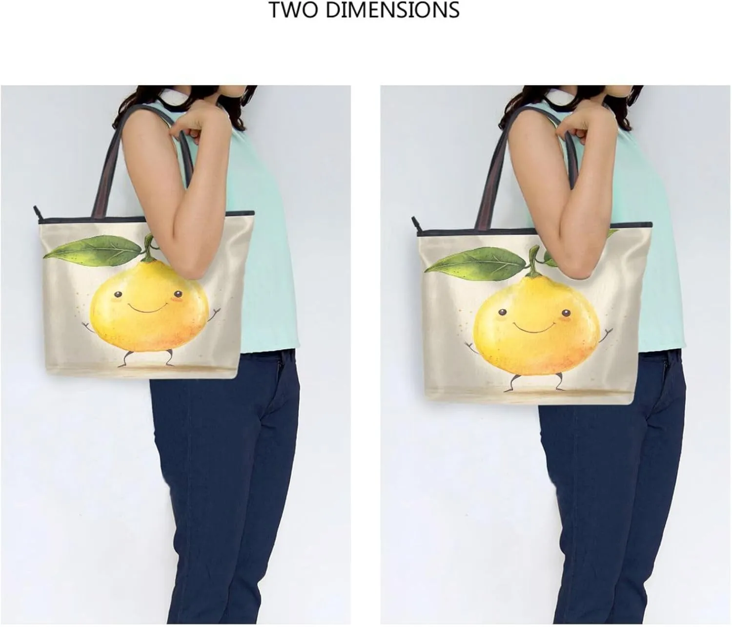 JSTEL Tote Bag for Women with Zipper,Polyester Tote Purse Holiday Tote Bag Work Handbag Women Gift