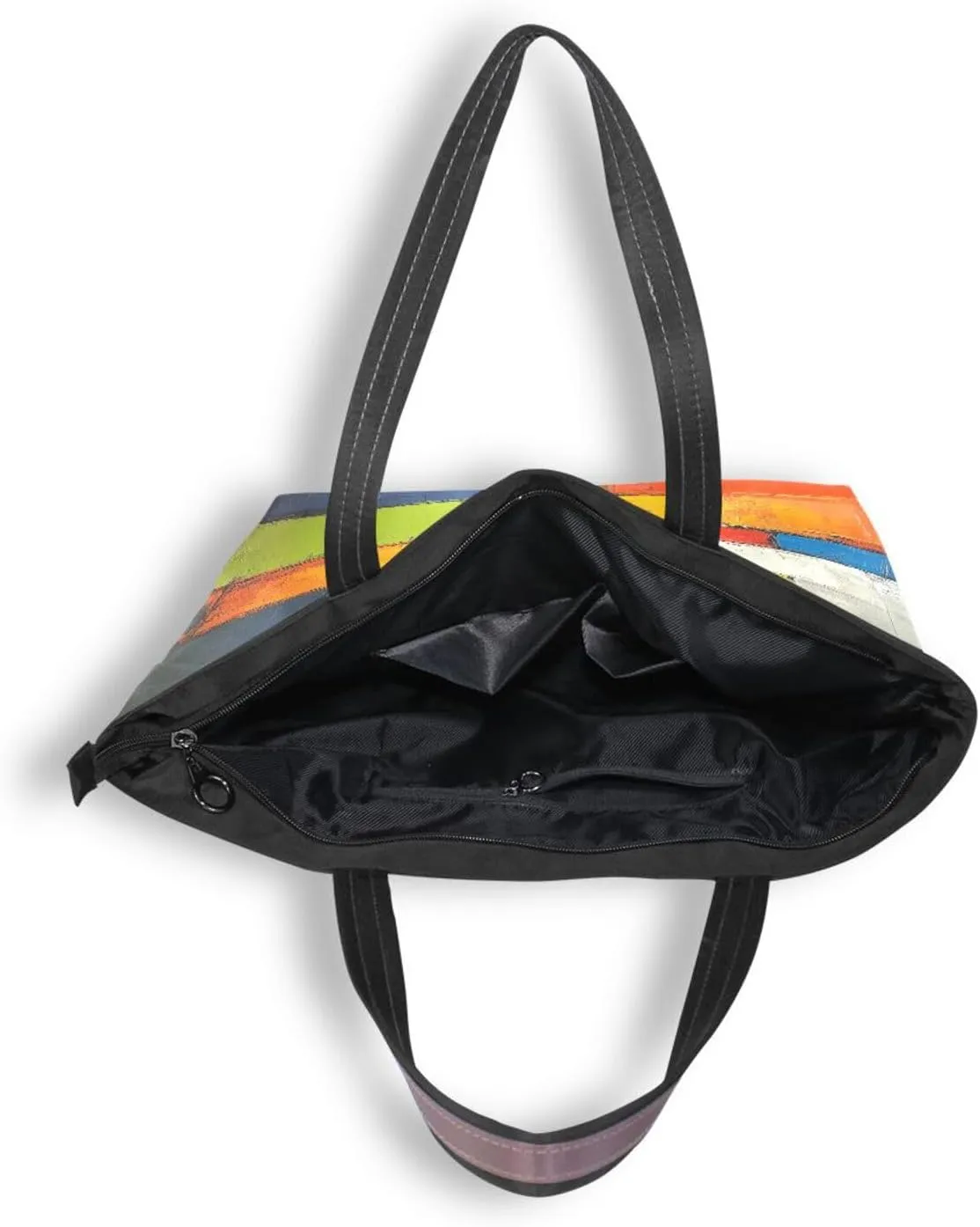 JSTEL Tote Bag for Women with Zipper,Polyester Tote Purse Holiday Tote Bag Work Handbag Women Gift