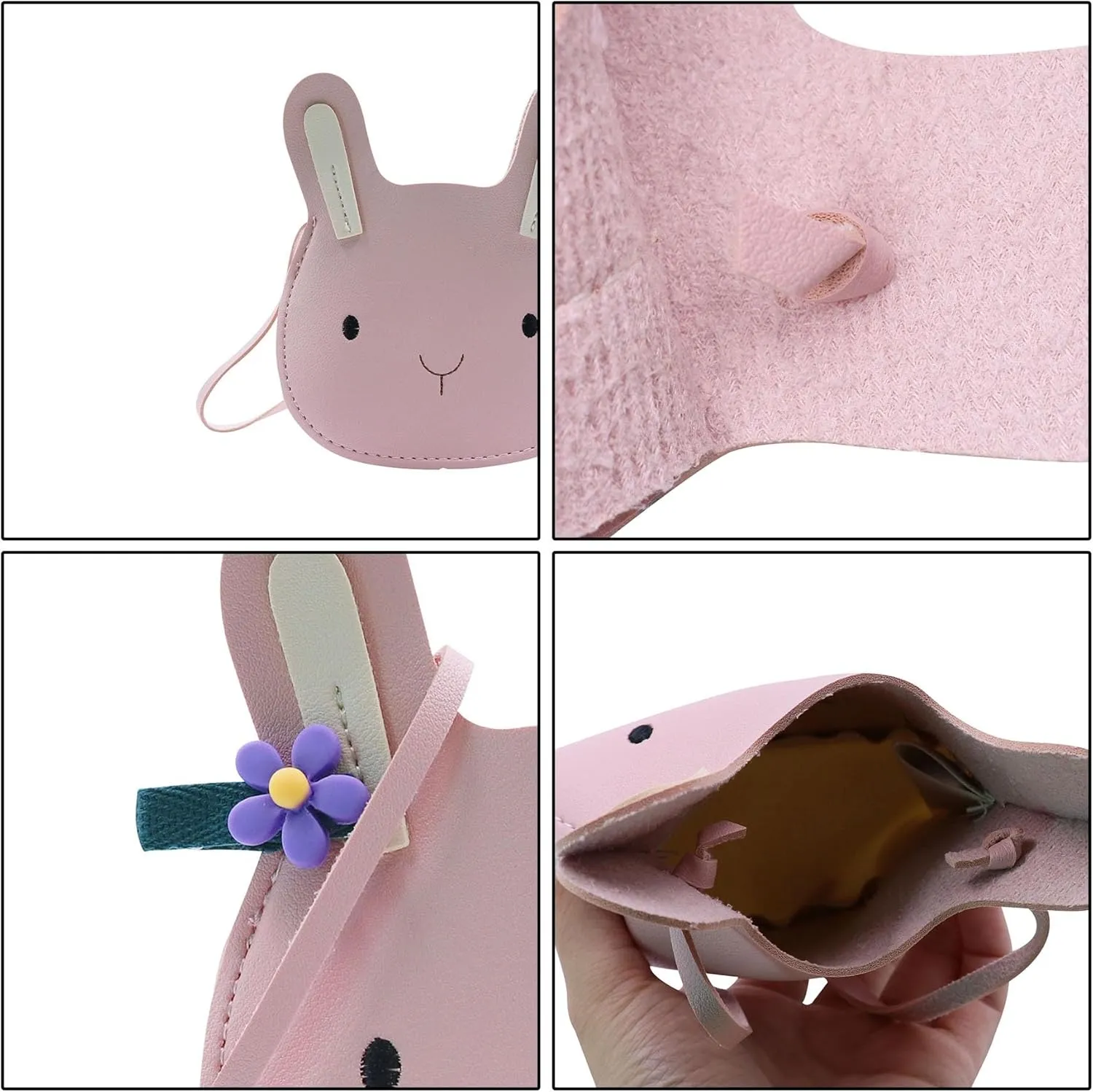 JUMISEE Kids Cute Bunny Crossbody Bag Purses for Girls Toddlers Small Shoulder Bag Wallet Easter Gift