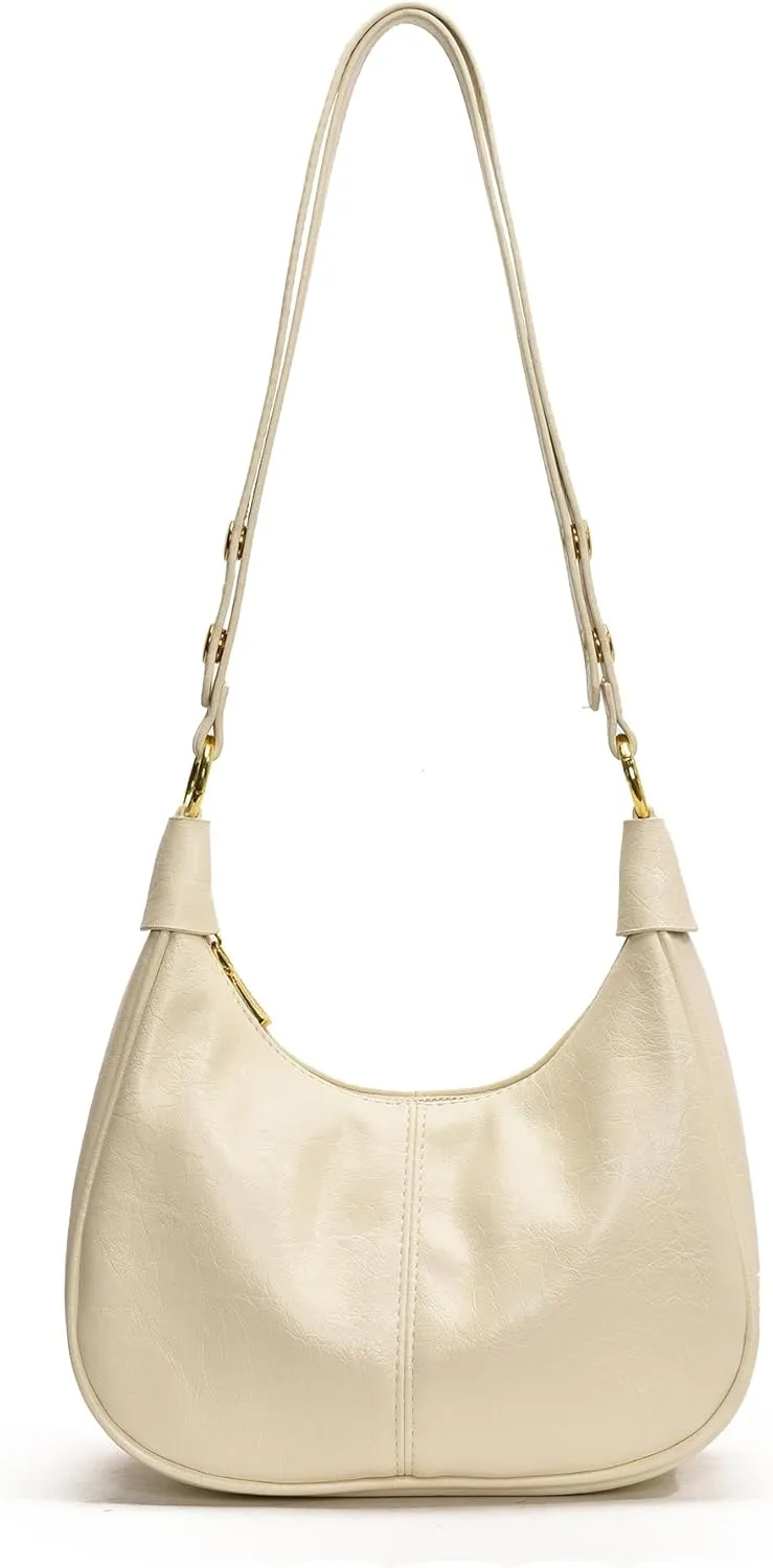 JYG Small Hobo Bags for Women Retro Crescent Shoulder Purse Fall Soft Crossbody Handbag 2025