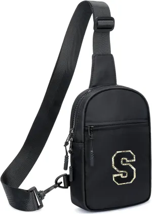 KKXIU Gifts for 6 7 8 9 10 11 12 Year Old Girls Initial Sling Bag Trendy Crossbody Fanny Pack for Teens