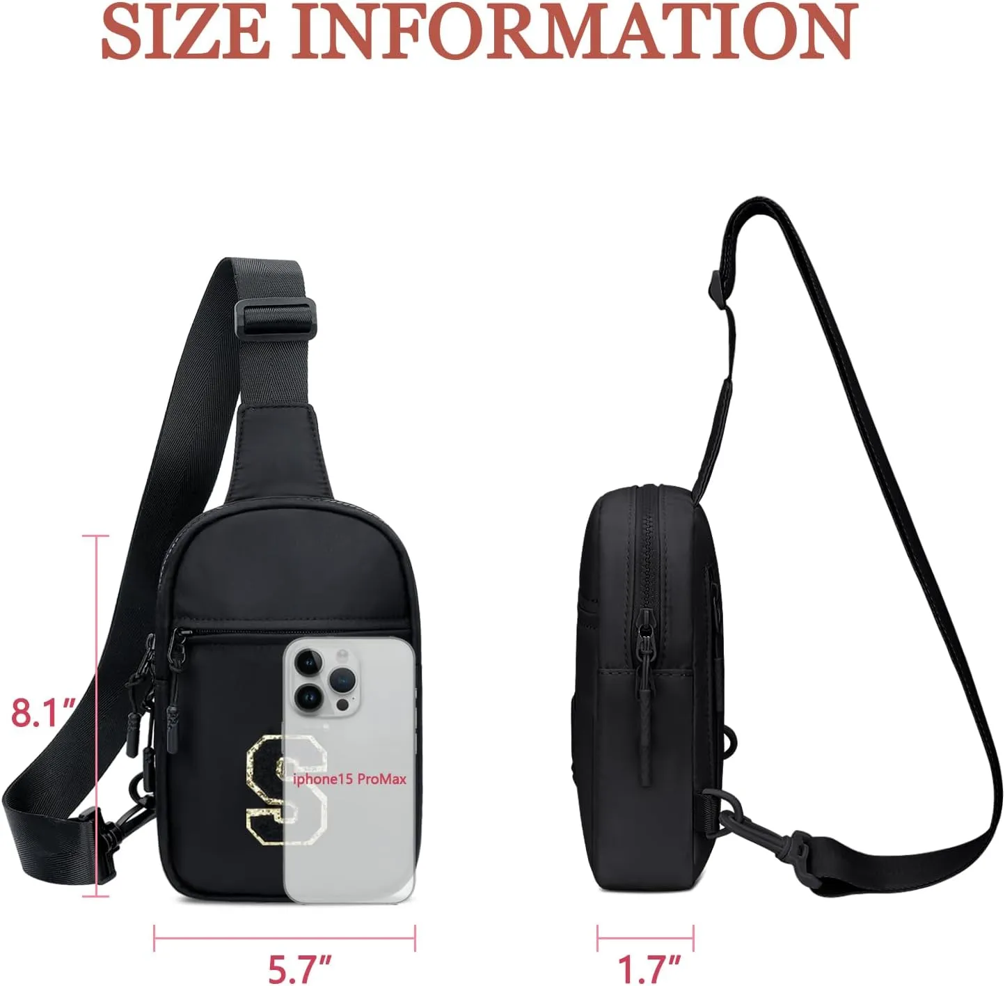 KKXIU Gifts for 6 7 8 9 10 11 12 Year Old Girls Initial Sling Bag Trendy Crossbody Fanny Pack for Teens