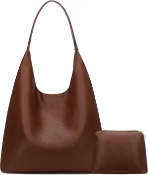 KKXIU Hobo Bags for Women Soft Vegan Leather Tote Purse Bag Slouchy Shoulder Handbag