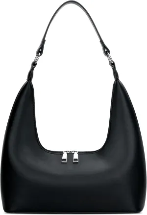 KKXIU Shoulder Bags for Women, Underarm Hobo Handbag Clutch Crossbody Purse with Removable Strap and Zipper Closure
