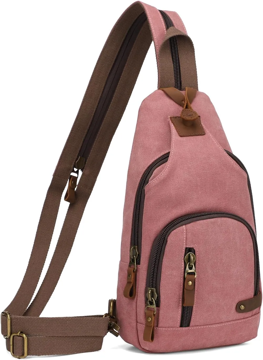 KL928 Canvas Sling Bag Crossbody Backpack Shoulder Casual Rucksack for Men Women