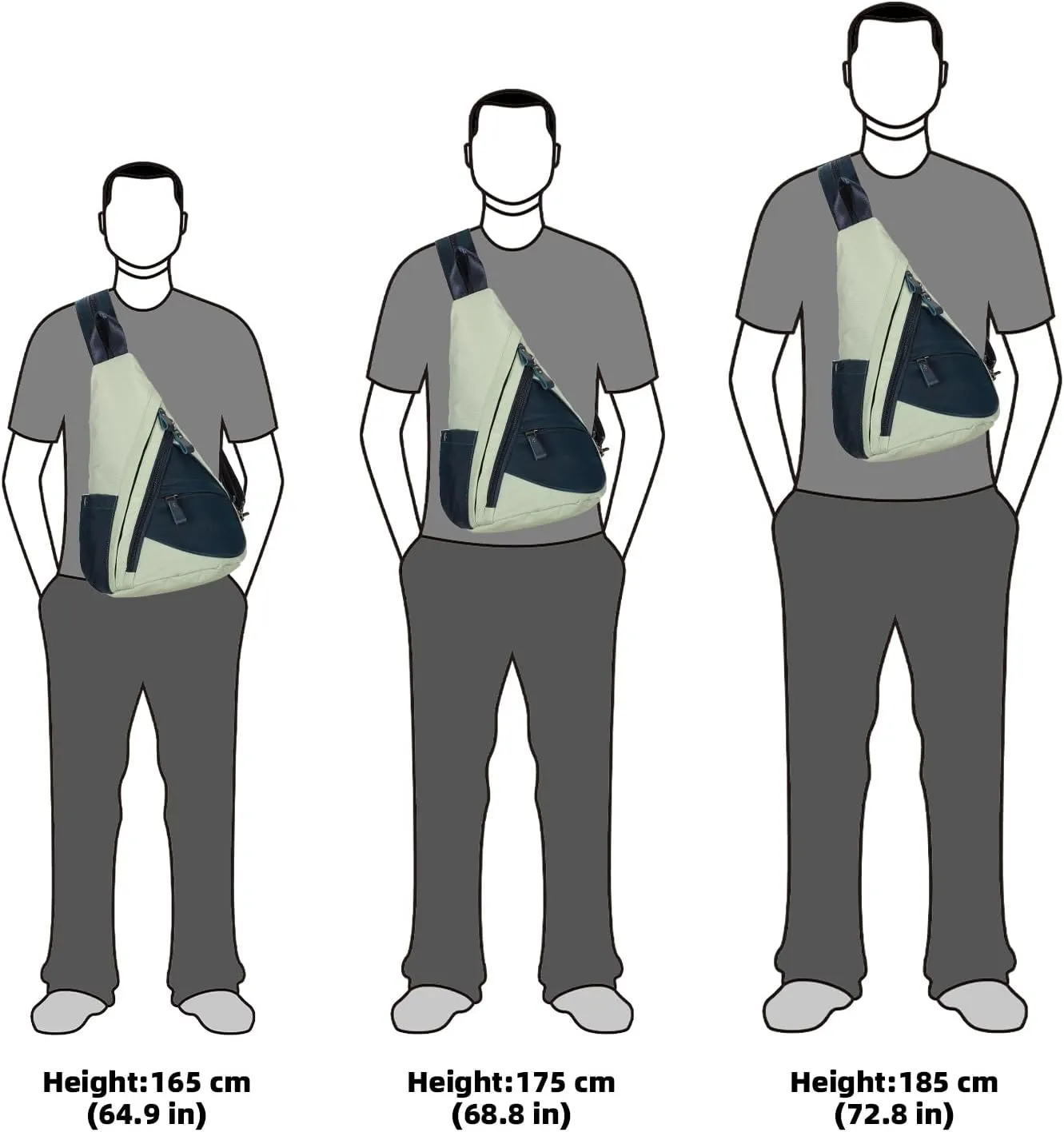 KL928 Nylon Sling Bag - Small Crossbody Backpack Shoulder Casual Daypack Multipurpose Rucksack for Men Women