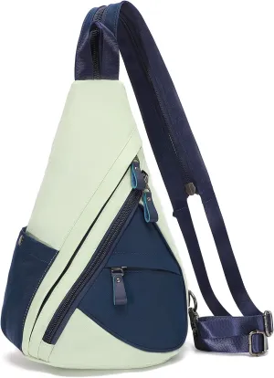 KL928 Nylon Sling Bag - Small Crossbody Backpack Shoulder Casual Daypack Multipurpose Rucksack for Men Women